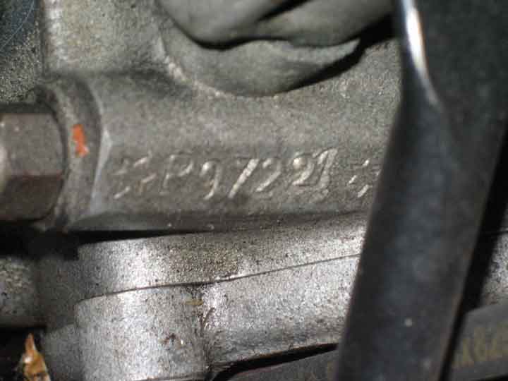 CARRERA 2 ENGINE NUMBER