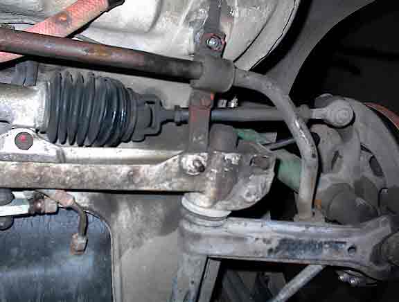 rearview of torsion bar with rack coverremoved
