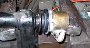 pressing on rear bushing